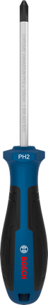 인체공학적 손잡이가 있는 Bosch PH2 x 100mm 스크루드라이버.