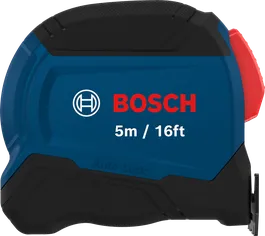 자동 잠금 기능이 있는 Bosch 5m(16ft) 줄자.