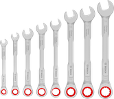 Bosch 라쳇 복합 렌치 세트 8-19mm, 토크 50% 향상.
