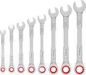 Bosch 라쳇 복합 렌치 세트 8-19mm, 토크 50% 향상.