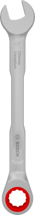 Bosch 17mm 라쳇식 복합 렌치 (크롬 바나듐 재질).