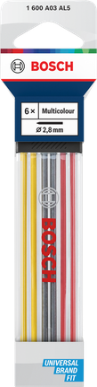 Bosch 2.8mm 멀티컬러 연필심 리필 6개입.