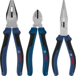 Bosch 펜치 세트 3개입, 다중 구성 손잡이.