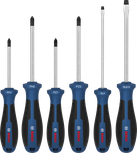 Bosch 스크루드라이버 세트 PH/PZ/SL, 크롬 바나듐 샤프트.