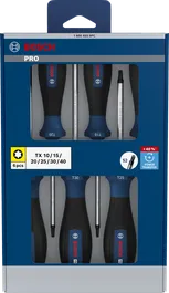 Bosch PRO 스크루드라이버 세트 TX 6개입 (S2 스틸 샤프트 포함).