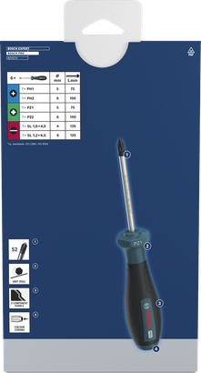 PRO PH/PZ/SL 스크류 드라이버 세트, 6PCS