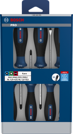 Bosch PRO 스크루드라이버 세트 PH/PZ/SL 6개입 (S2 샤프트 포함).