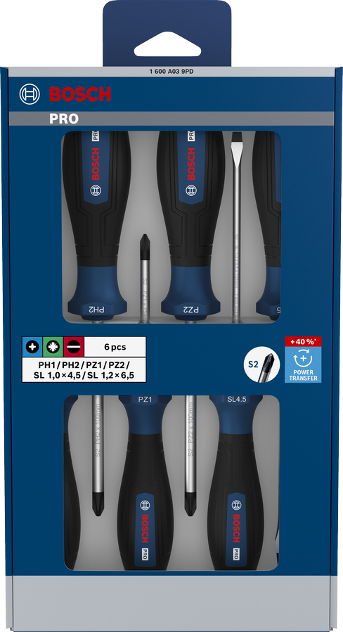 PRO PH/PZ/SL 스크류 드라이버 세트, 6PCS
