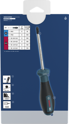 PRO PH/SL 스크류 드라이버 세트, 6PCS