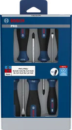 Bosch PRO 스크루드라이버 세트 PH/SL 6개입 (S2 샤프트 포함).