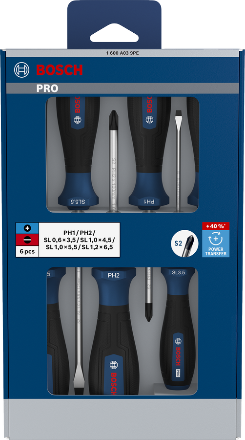 PRO PH/SL 스크류 드라이버 세트, 6PCS