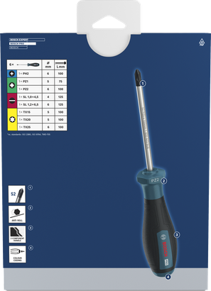 PRO PH/PZ/SL/TX 스크류 드라이버 세트, 6PCS