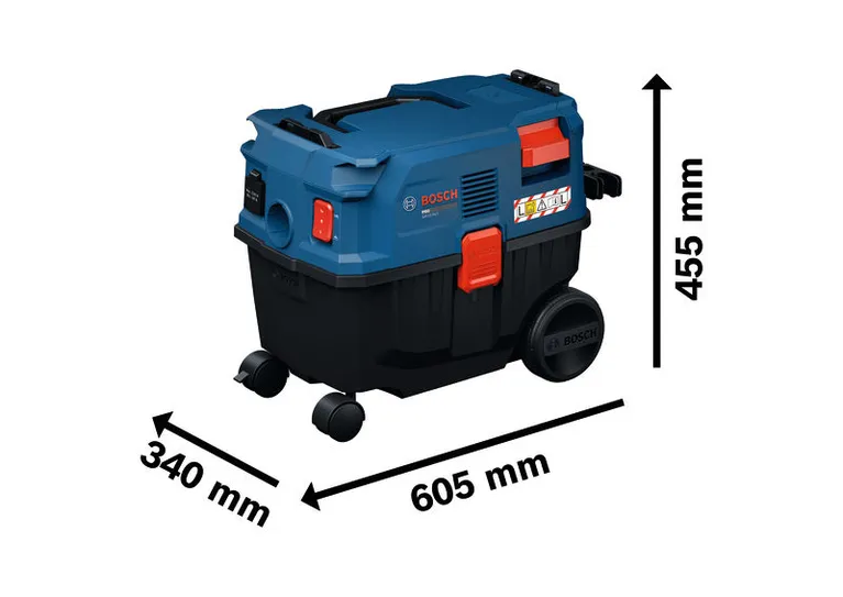 Bosch GAS12-25LS 다용도 후드 (크기 포함).