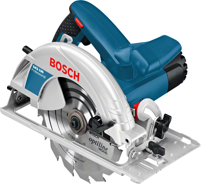 목재 절단용 Bosch GKS 190 휴대용 원형 톱.
