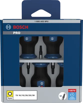 PRO 짧은 Torx 스크류 드라이버 세트, 5PCS