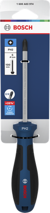 인체공학적 손잡이가 있는 Bosch PH2 x 100mm 스크루드라이버.