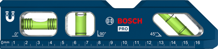 Bosch PRO 빌렛 어뢰형 수평계 180mm (자석 받침대 포함).