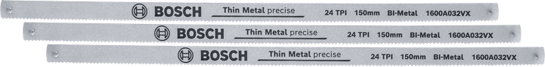 Bosch 150mm 바이메탈 톱날, 24TPI (얇은 금속용).
