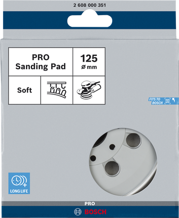 Bosch PRO 샌딩 패드 소프트 125mm (오비탈 샌더용).