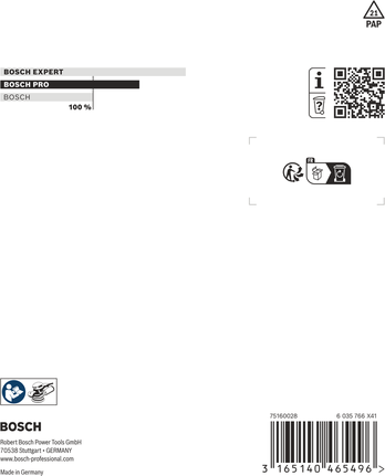 Bosch PRO 샌딩 패드 125mm, 경질, 8개 구멍.
