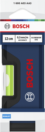 Bosch 12cm 박스 레벨, 0.5mm/m 정확도.