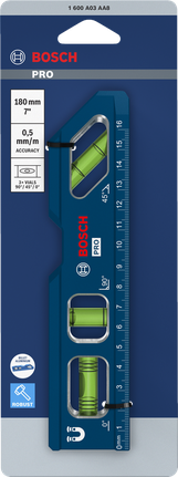 Bosch PRO 빌렛 토르페도 레벨 180mm (눈금 포함).