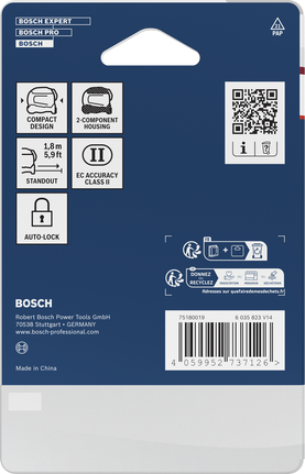 자동 잠금 기능이 있는 Bosch 3m 줄자.