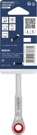 Bosch 8mm 라쳇식 복합 렌치, 크롬 바나듐 재질.