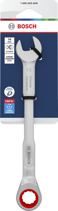 Bosch 라쳇식 복합 렌치 14mm 크롬 바나듐 재질.