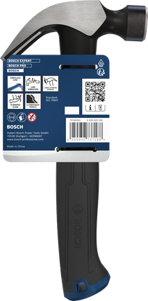Bosch 클로 해머, 12온스, 곡선형 탄소강 헤드.