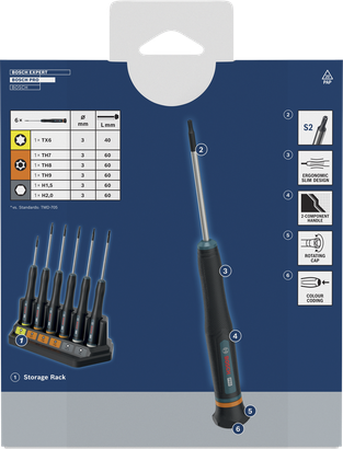 PRO Precision TX/TH/H 스크류드라이버 세트, 6개