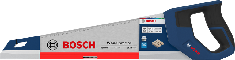 정밀한 목재 절단을 위한 Bosch 450mm 11TPI 수동톱.