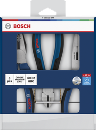 Bosch 펜치 3개 세트, 레이저 경화 처리된 절삭날.
