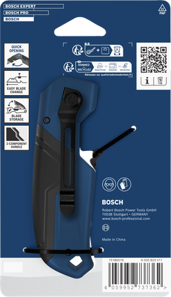 SK5 강철 블레이드와 빠른 개폐 기능을 갖춘 Bosch 접이식 나이프.