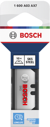 Bosch 사다리꼴 날 10개입, SK5 강철, 긴 수명.