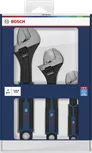 Bosch 조절식 렌치 세트 3개입, 탄소강 재질.