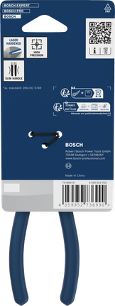 Bosch 선형 측면 절단기 160mm, 미끄럼 방지 손잡이 장착.