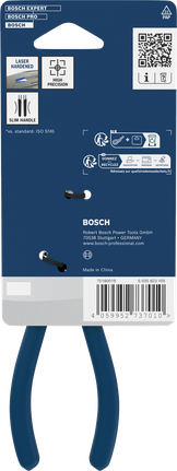 Bosch 롱노즈 플라이어 180mm, 미끄럼 방지 코팅 손잡이.