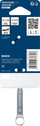 인체공학적 링 엔드가 장착된 Bosch 10mm 복합 렌치.