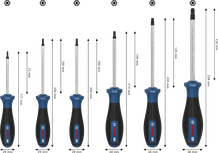 Bosch 프로 스크루드라이버 세트 TH 6개입 (색상으로 구분된 손잡이 포함).