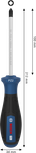 인체공학적 손잡이가 있는 Bosch PRO PZ2 x 100mm 스크루드라이버.