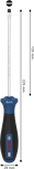 인체공학적 손잡이가 있는 Bosch PRO SL 스크루드라이버, 크기 1.0 x 4.5 x 125 mm.