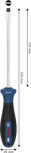 인체공학적 손잡이가 있는 Bosch PRO SL 스크루드라이버 (1.0 x 5.5 x 125 mm).