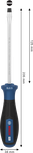 인체공학적 손잡이가 장착된 Bosch PRO SL 스크루드라이버 (크기: 1.2 x 6.5 x 125 mm).