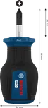 인체공학적 손잡이가 있는 Bosch PRO 스터비 스크루드라이버 PH1 x 25 mm.