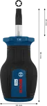 Bosch PRO TX30 스터비 스크루드라이버 (25mm 날 포함).