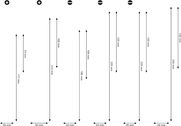 Bosch PRO 스크루드라이버 세트 PH/SL, S2 샤프트 6개입.