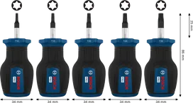 Bosch PRO 스터비 스크루드라이버 TX 세트 (S2 샤프트 5개입).