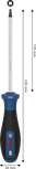 인체공학적 손잡이가 있는 Bosch PRO 스크루드라이버 SQ3 x 125 mm.