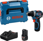Bosch GSR 10.8V-32 무선 드릴 세트 (배터리 포함).